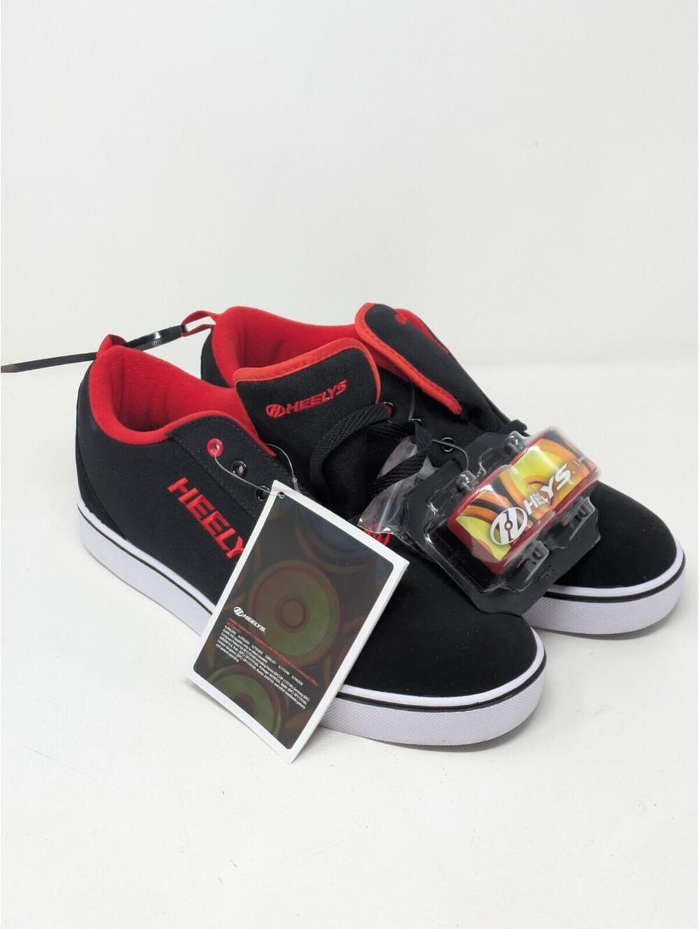 Heelys Pro 20 Shoes Mens Size 11 Black Red Wheeled Roller Skate Sneaker Casual